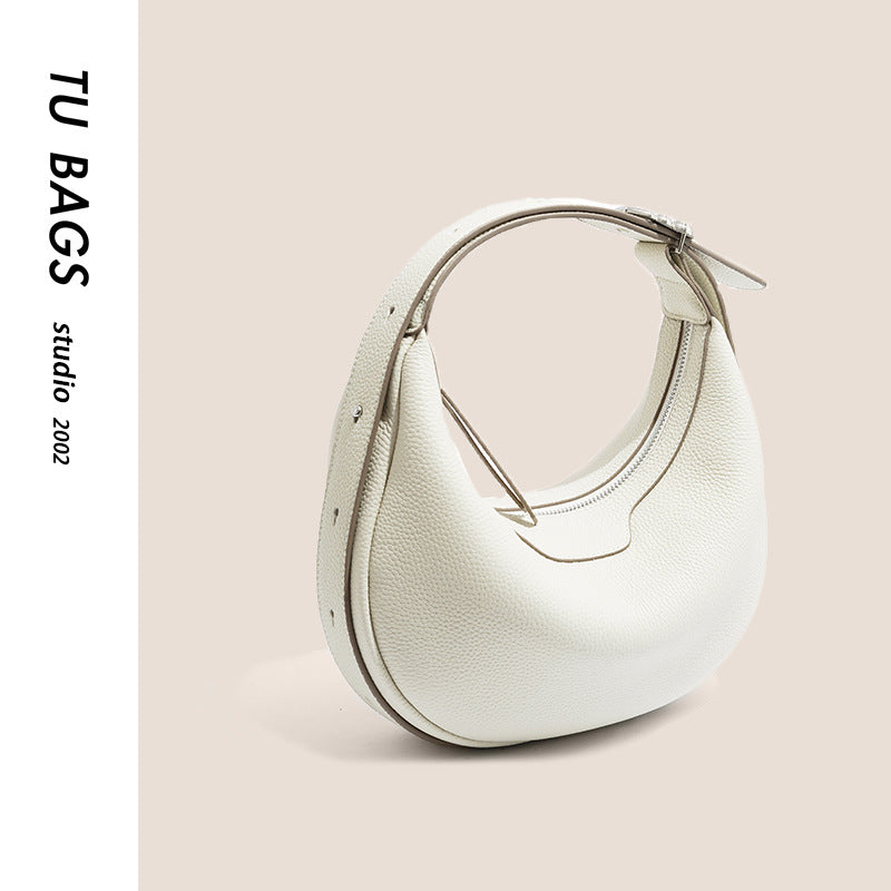 First Layer Cowhide Saddle Bag Women's Shouder Bag