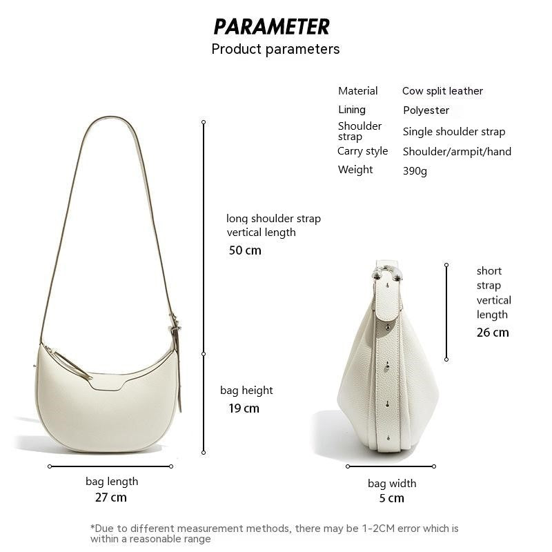 First Layer Cowhide Saddle Bag Women's Shouder Bag