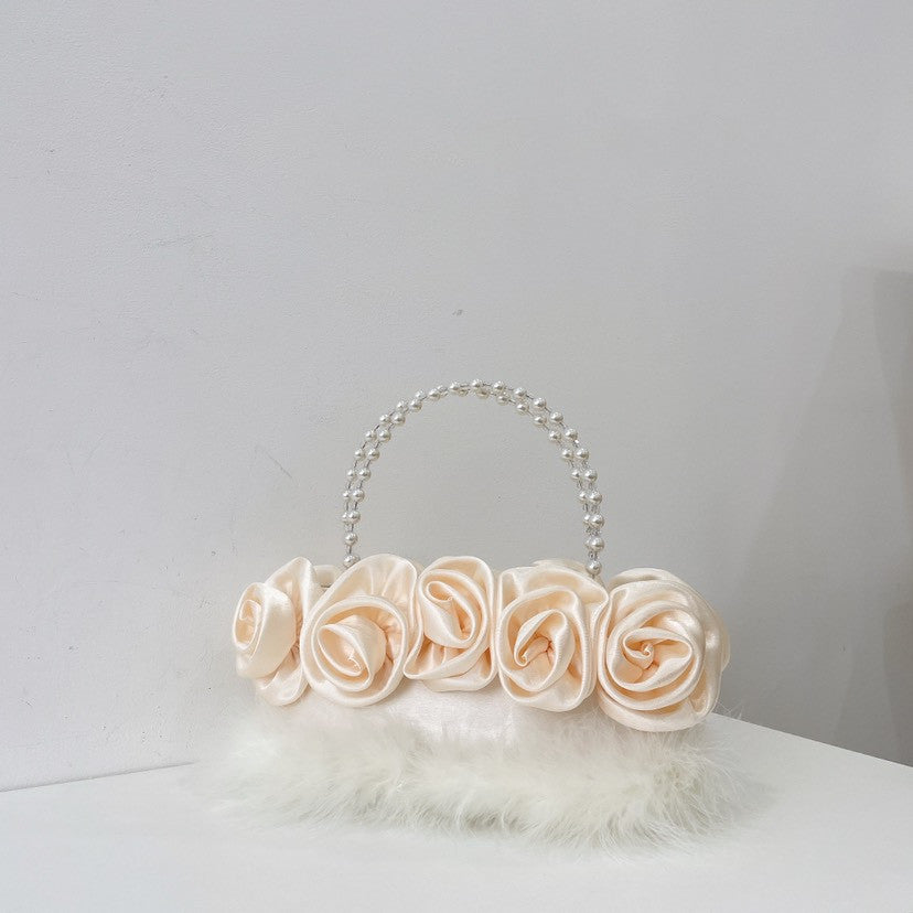 Women's Fashionable Pearl Flower Handbag