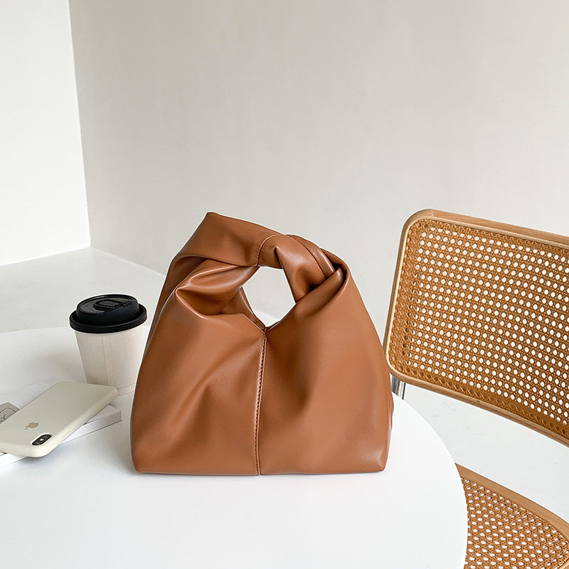 Girls' Handbag Soft Leather Pleated Clouds