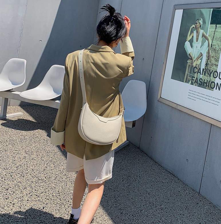 First Layer Cowhide Saddle Bag Women's Shouder Bag
