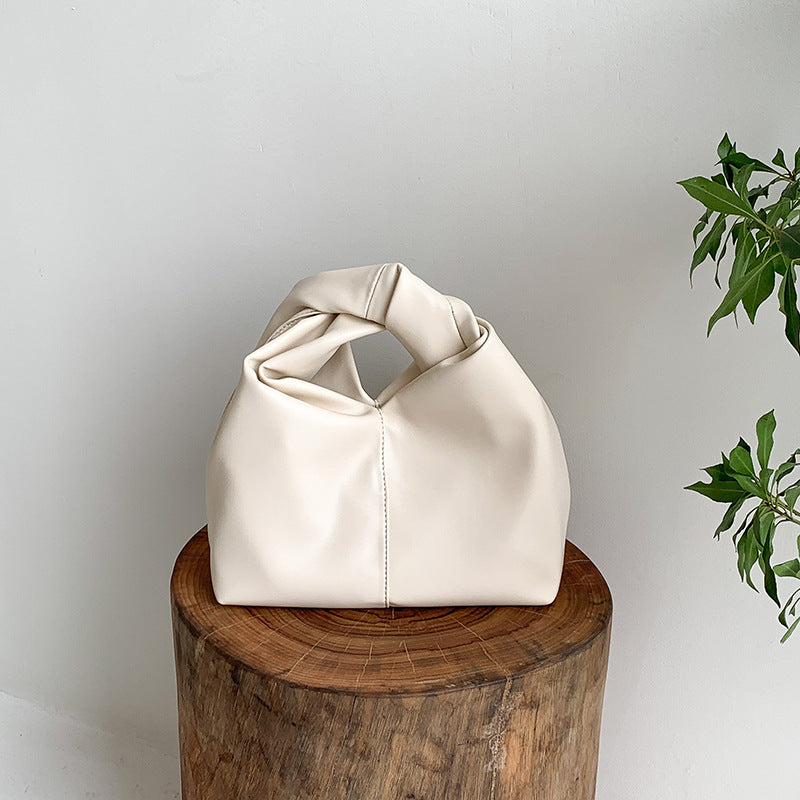 Girls' Handbag Soft Leather Pleated Clouds