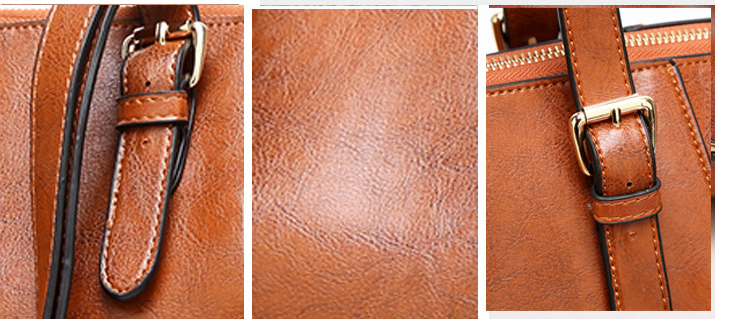 Oil Wax Leather Women Handbag Large Capacity Tote Bag