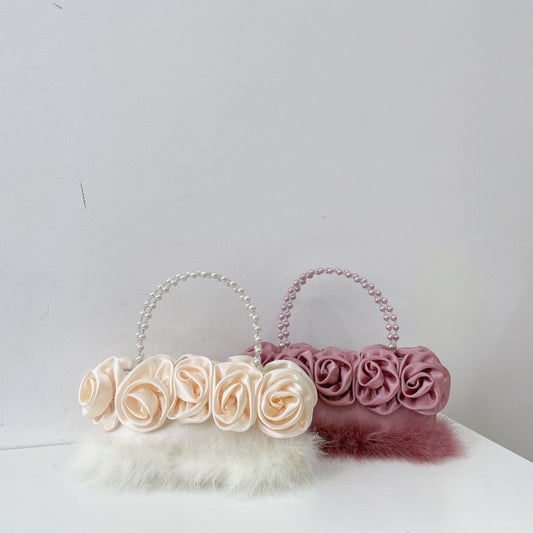 Women's Fashionable Pearl Flower Handbag